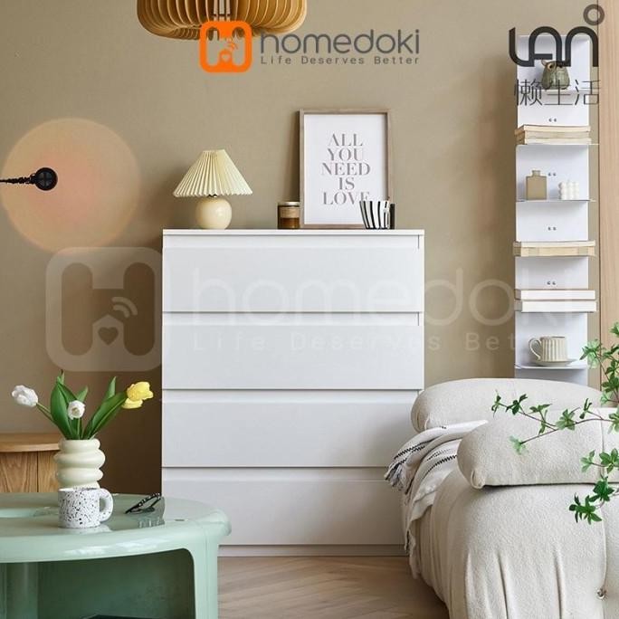 Lemari Laci / Lemari Baju Minimalis / Lemari Serbaguna / Lemari Susun Kayu / Lemari Putih Minimalis