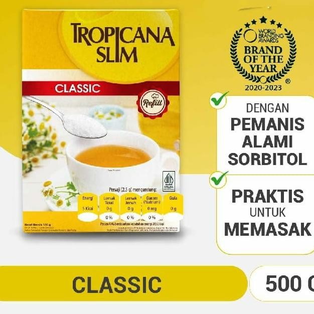 

Sale Gula Tropicana Slim Classic 500 Gr