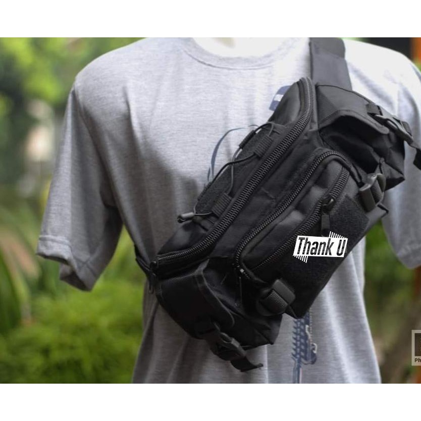 WAISTBAG ARMY TACTICAL // TAS PINGGANG PRIA WANITA WATERPROOF // TAS SELEMPANG PRIA TACTICAL