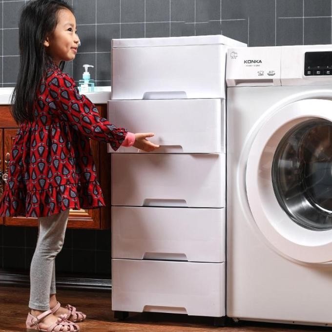 KAYOMA Lemari pakaian plastik susun jumbo lemari pakaian anak minimalis perempuan laki laki bayi Kun