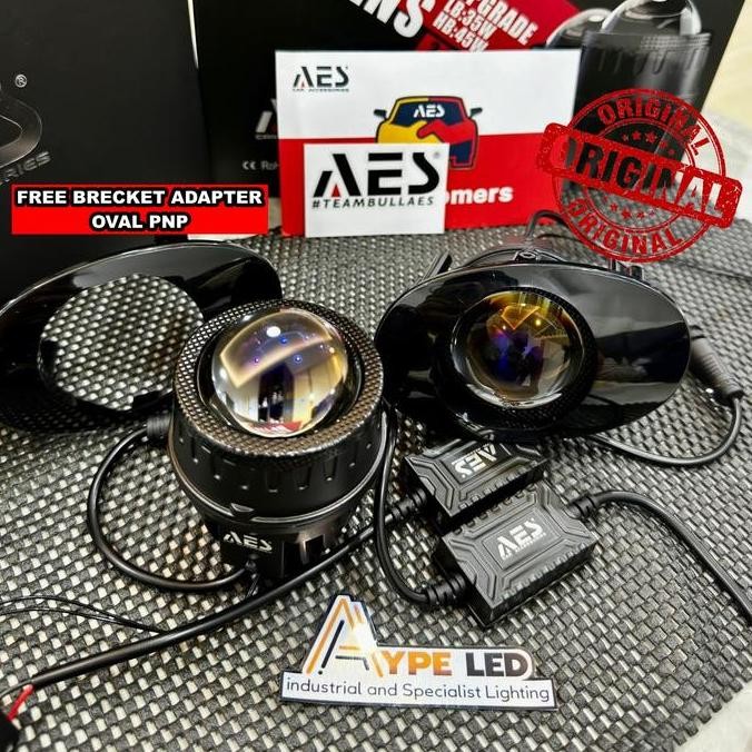 New ORIGINAL AES PROJECTOR BILED FOGLAMP MINI 2 INCH FOGLAMP OVAL HONDA TOYOTA NON LASER DAN LASER |