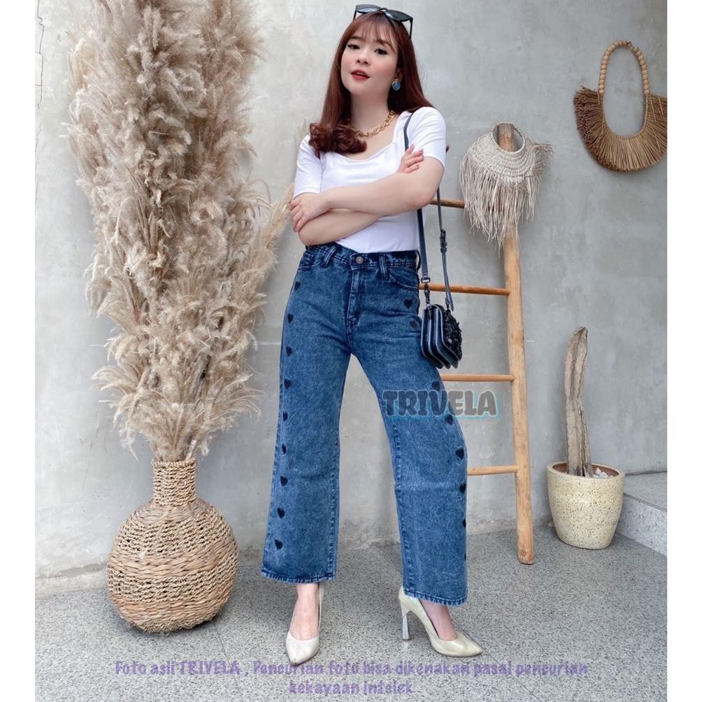 fgk-45 asd-86 Kulot Jeans Love Wanita / Love Cullotes / Kulot Love Jumbo / Kulot Love 27-34 / KULOTL