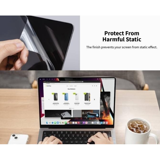 Murah Screen Guard Macbook Air M3 M2 13.6 Inch 2024 2022 SWITCHEASY EasyVision Screen Protector Hydr