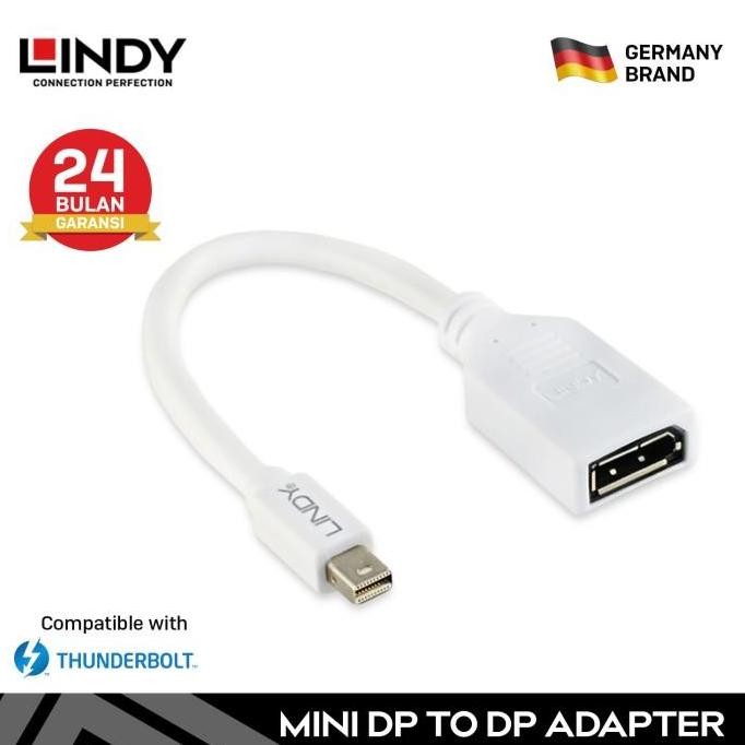 Murah LINDY 20CM Mini DisplayPort DP Male to Display Port Adapter Cable Non COD