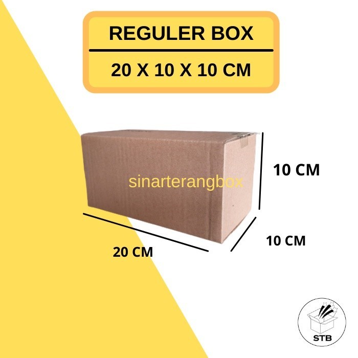 

20 X 10 X 10 CM KARDUS BOX POLOS KARTON PACKING DUS COKLAT BARU