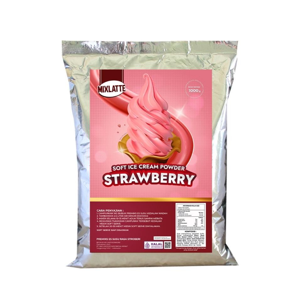 

Bubu Ice Cream Trawberry Oft Ice Cream Powder 1 G