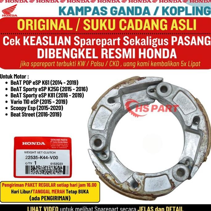 Kampas Kopling Kampas Otomatis Kampas Ganda K44 Ori Kampas Ganda Honda Beat Fi K44 , Kampas Ganda Va