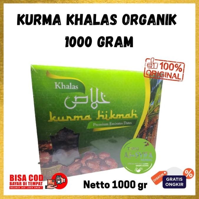 

Kurma Khalas Hikmah 1 kg Premium Emirates Dates 1kg Original Murah