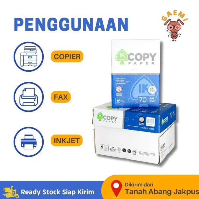 

Kertas HVS IK A4 70gr Copy Paper! HARGA PROMO! by Radhiant official