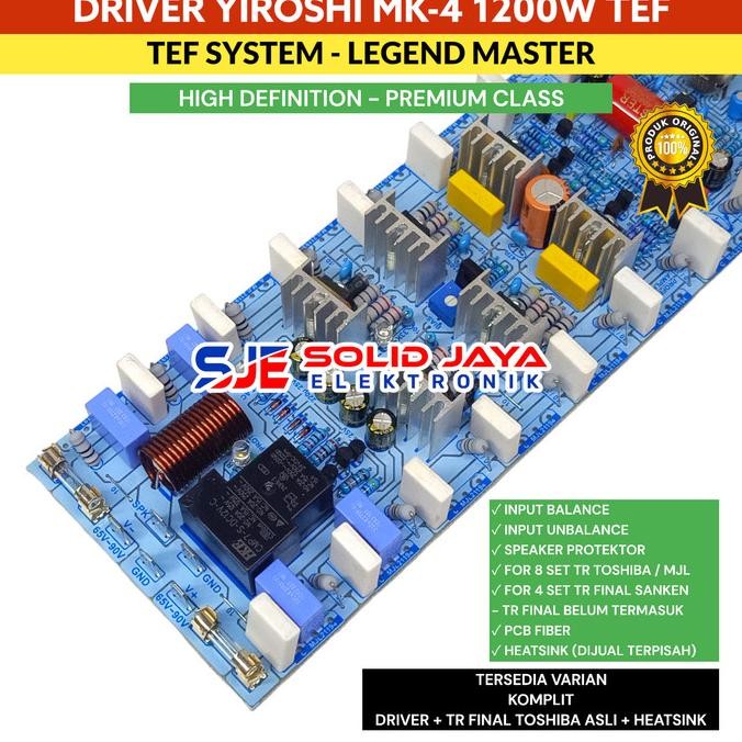 Kit Driver Yiroshi Mk 4 Mk4 Mk-4 Power Amplifier 1200W Tanpa Tr Final Original