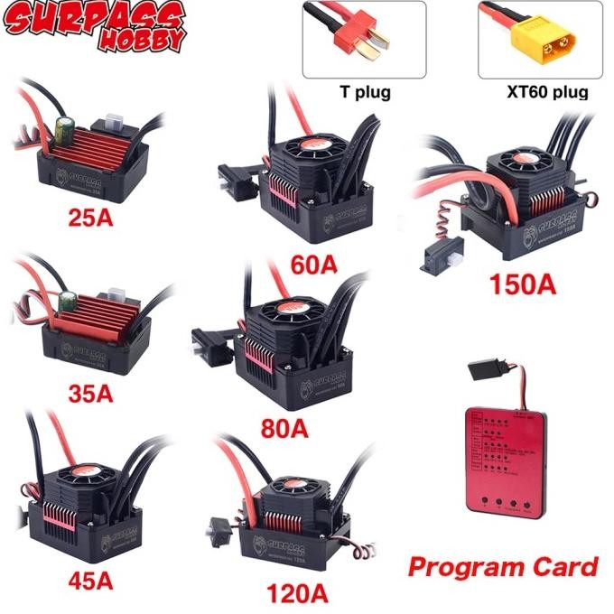 surpass hobby esc brushless 35A 45A 60A rc car brushless wltoys HSP