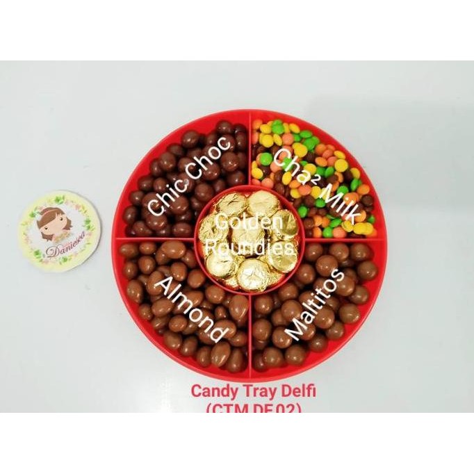 

Grosir .Ctmdf - Candy Tray Delfi 5In1 Parsel Coklat Delfi Paketan Idul Fitri Natal Imlek