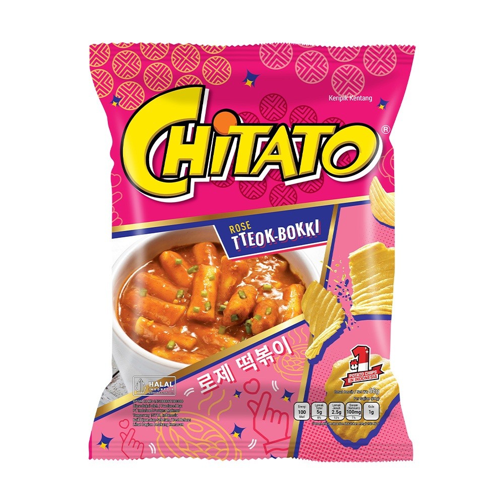 

QH Chitato Wavy Rose Tteokbokki 68 gr - 6 Pcs