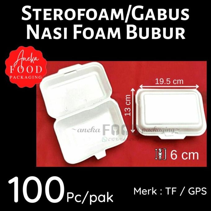 

Gojek Only-Styrofoam/Sterofoam/Gabus Nasi/Kotak Makan Tf-2 Polos Best Seller