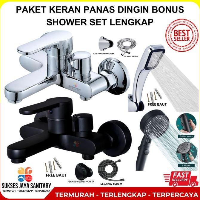 Baru Kran Panas Dingin Kran Shower Kran Bathtub Keran Air Mixer Panas Dingin Shower Set Teknologi Te
