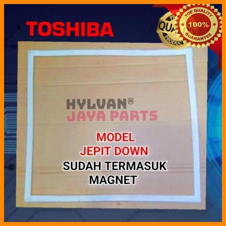 [hyl] gasket karet pintu kulkas toshiba glacio mini 50,5x44,5cm model jepit