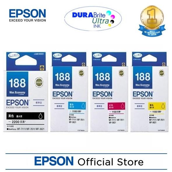 Epson Tinta Cartridge T188 (C13T188) for WF7711, WF7211,WF7111 Original