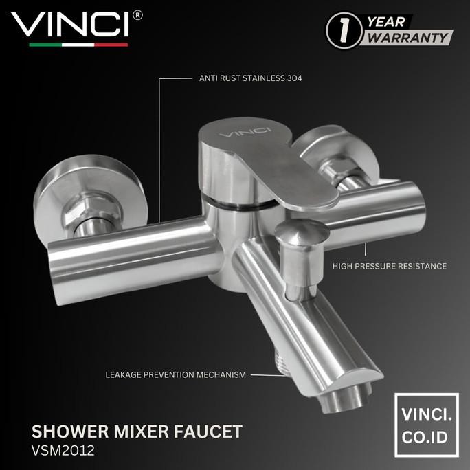 Baru VINCI Keran Mixer Shower Bathtub Kran Air Mandi Panas Dingin Tembok