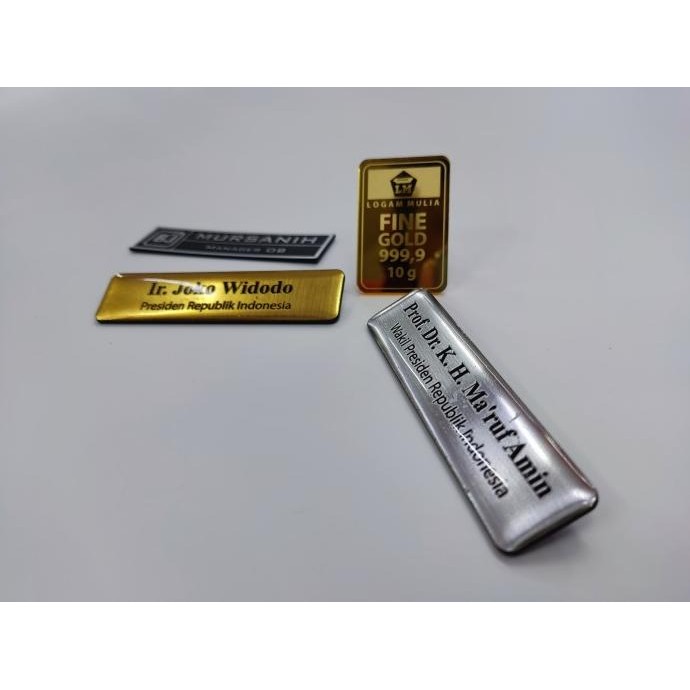 

Nama Dada / Name Tag atau Papan Nama Grafir - PENITI murah