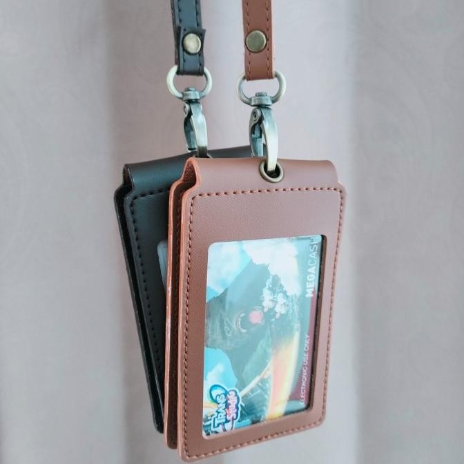 

Name Tag ID Card Holder Kulit Lanyard Harga Terjangkau Berkualitas. murah