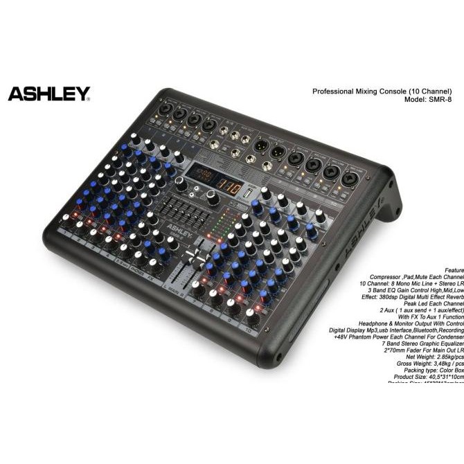 Baru mixer audio ashley smr6 smr 6 (6channel) original ashley