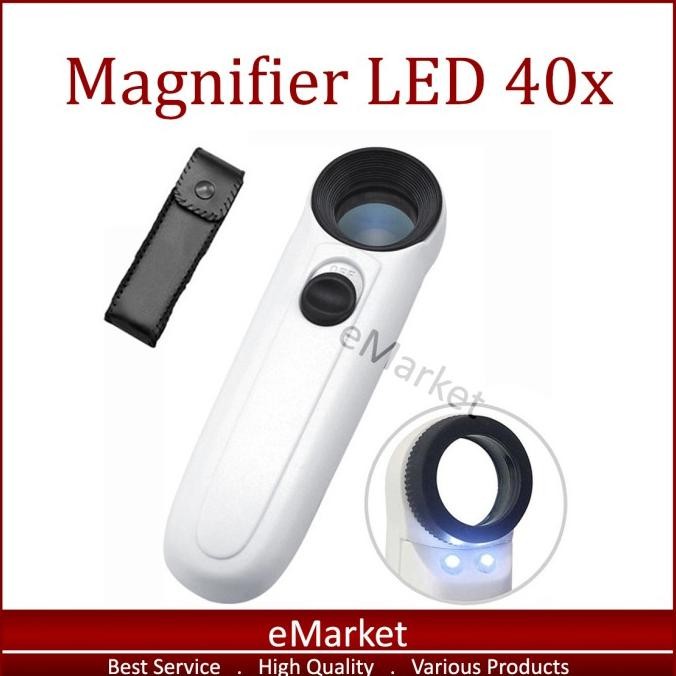 

Produk Baru!! Kaca Pembesar LED 40x / Lampu Lup Lensa Magnifier Handheld / Membaca