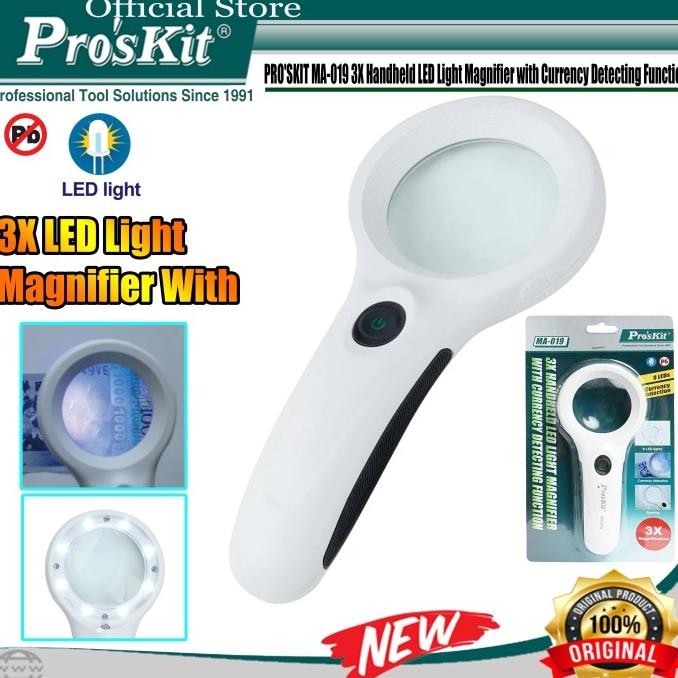

Produk Baru!! Kaca Pembesar PROSKIT MA-019 3X Handheld LED Light Magnifier ORIGINAL