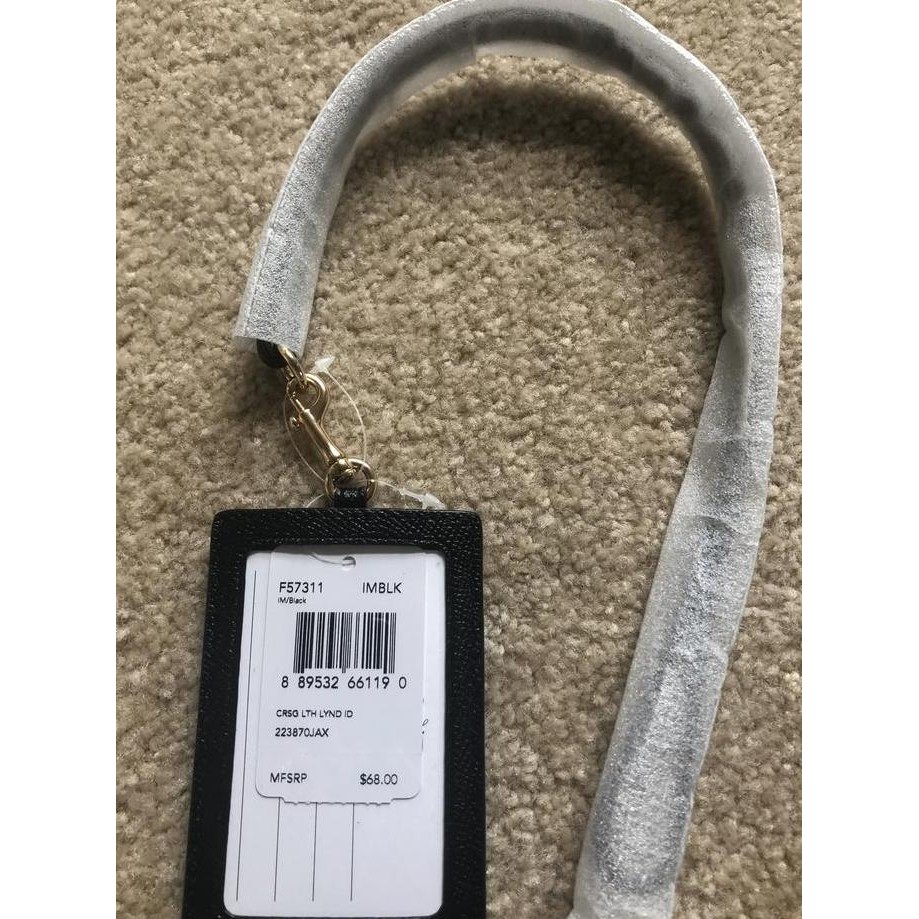 

NWT Coach Lanyard gantungan ID khaki pink Ruby murah