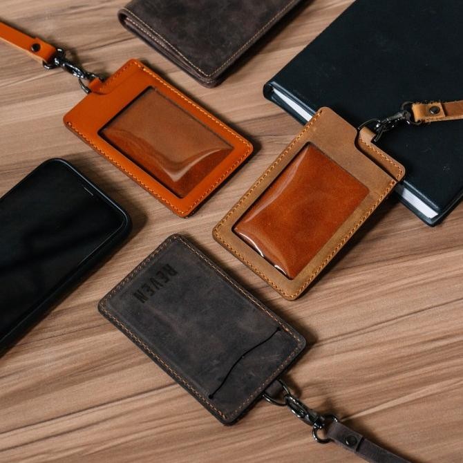 

Lanyard id Card Kulit Asli Gantungan ID Card Holder murah