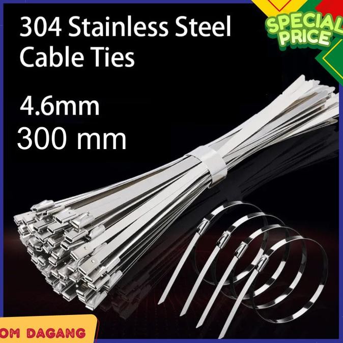 

CARV Cable Ties Stainless Steel Insulock Insulok Kabel 300mm Serbaguna murah