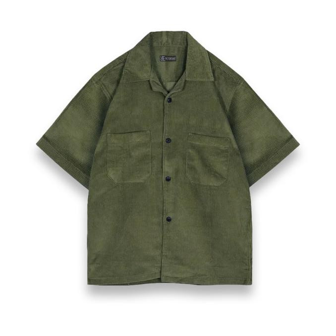 TERBARU KEMEJA CORDUROY WORKSHIRT KANCING KERJA PRIA WANITA PENDEK BIG SIZE JUMBO M-5XL