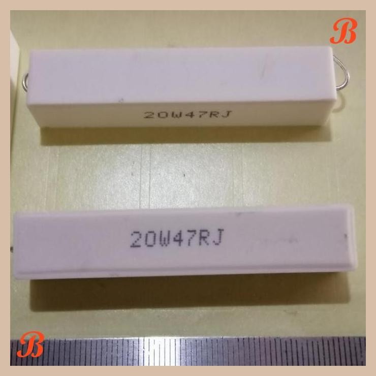 [SRE] 47Ohm 47RJ 47R R 20W47RJ 20W 20 Watt 47 Ohm Resistor Kapur 20Watt