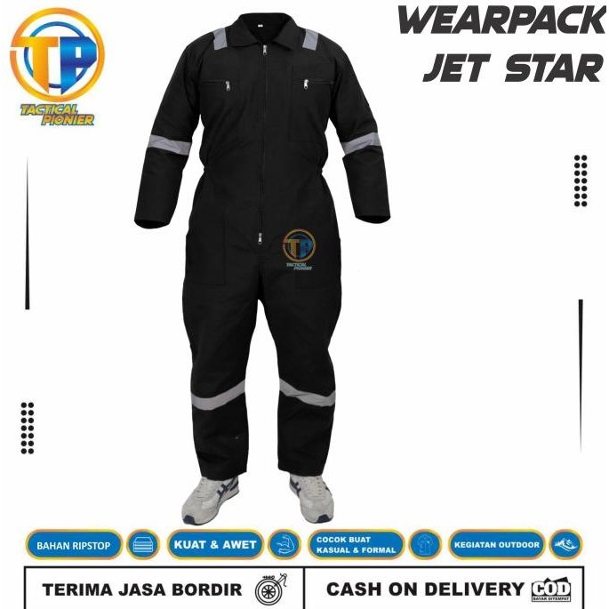 Wearpack Safety Terusan Termurah/Coverall Safety Scotlight/Baju Safety Abu Hitam Merah Navy Panjang 