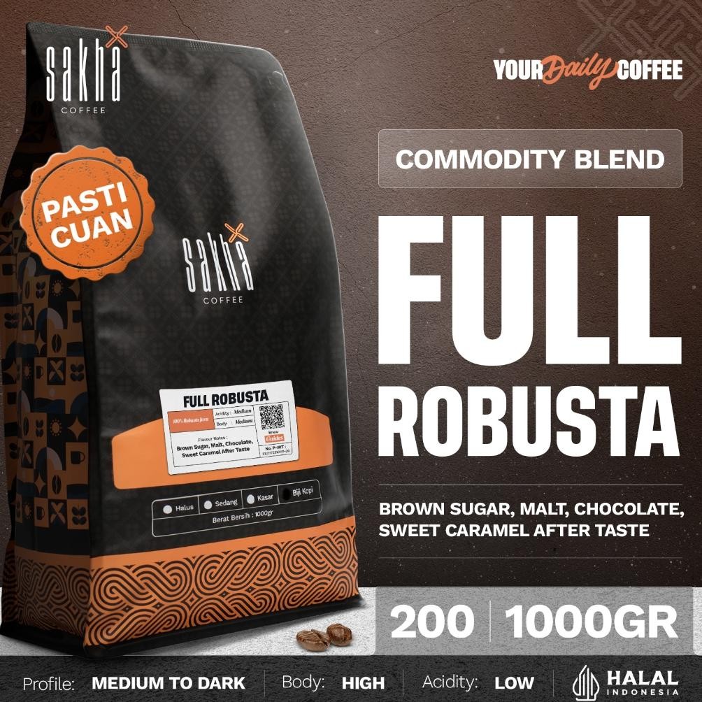 

BIJI KOPI FINE ROBUSTA Espresso Coffe Based By Sakha Coffee Roastery