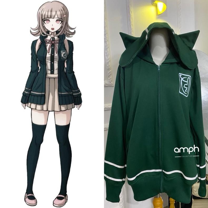 Premium Jaket Sweater Cosplay Danganronpa Chiaki Nanami School Unifrom High Quality