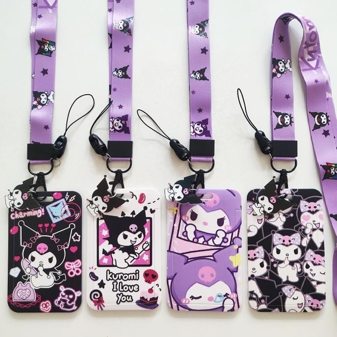 

ID Card Holder Name Tag Lanyard / Kalung Kartu Cute Kuromi Sanrio 2 murah