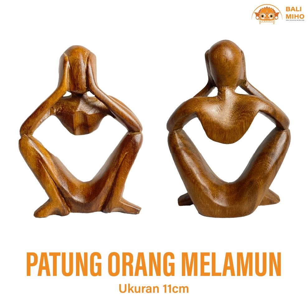 Living Patung Orang Melamun - Patung Abstrak - Patung Orang Berpikir -Thinking Statue - Patung Medit