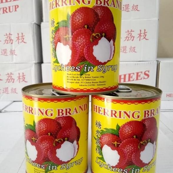 

Promo Herring Brand Buah Lychee Leci In Syrup Sirup Kaleng Dus Karton