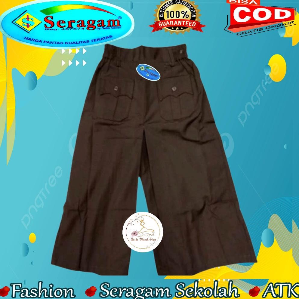 Seragam  Sekolah Rok Kulot Pramuka Panjang Sd , Smp Merek Seragam