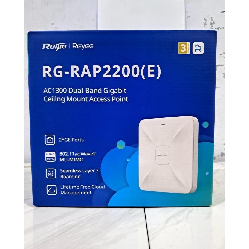 Murah Ruijie Reyee RG-RAP2200E AC1300 Dual Band Ceiling AP 3tahun warranty Non COD