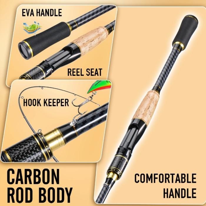 Np_Official - Sougayilang Joran Pancingan Set 1.8M Kaku Carbon 5-10Lb 1000-5000 Reel Pancing Ultrali