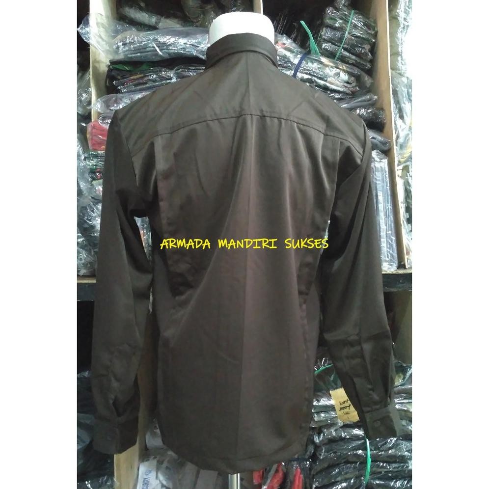 TERLARIS Seragam Safari Paspampres Coklat - Safari Paspampres Panjang Coklat