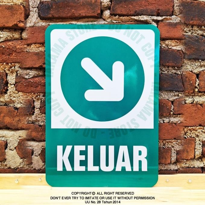 

Rambu Plang Keluar 35Cm X 50Cm Plat Alumunium Original