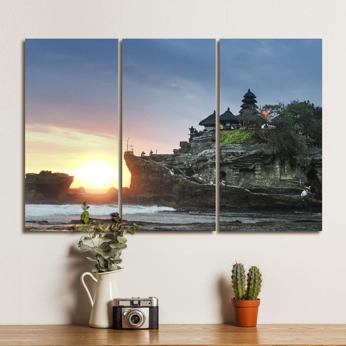 New Hiasan Dinding Bali Pantai Pemandangan Desa Dekorasi Rumah Vintage