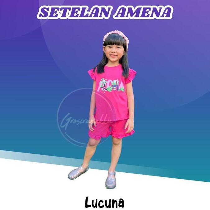 ready setelan anak cewek amena lucuna parsel warna fanta size 1-5 tahun katun bayi perempuan