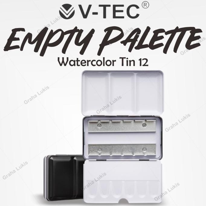 

Empty Palette Watercolor Tin 12HP