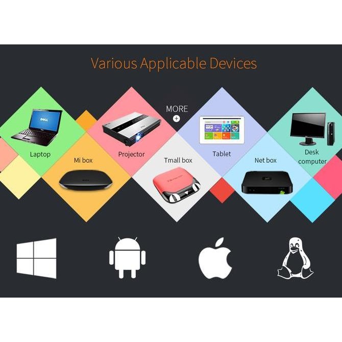 Original Viboton I8 Plus Handheld Wireless Keyboard Mouse Touch