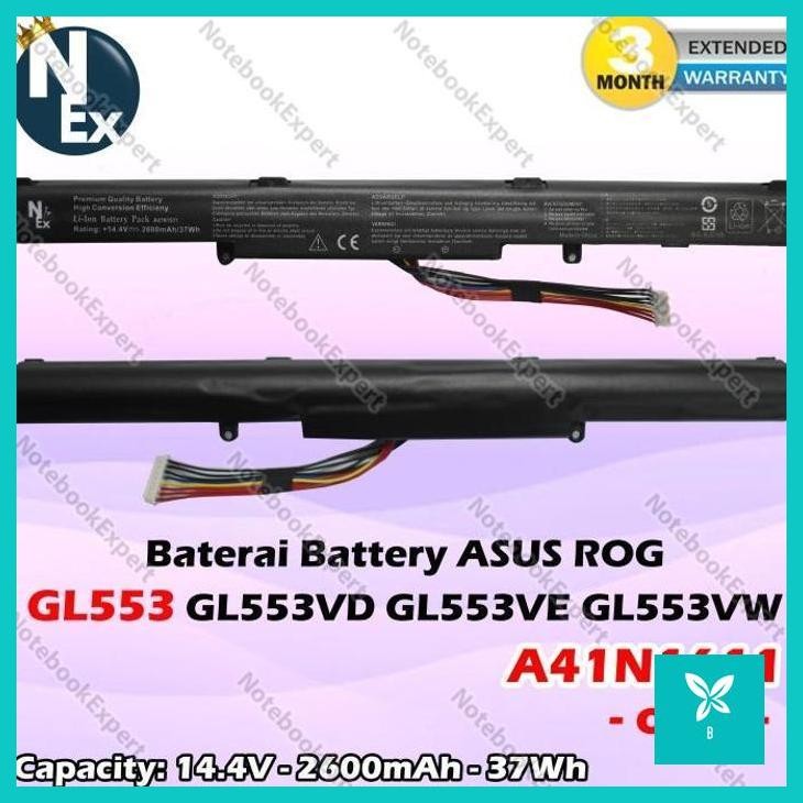 | AHN | Baterai Battery ASUS ROG GL553 GL553VD GL553VE GL553VW A41N1611 - oem
