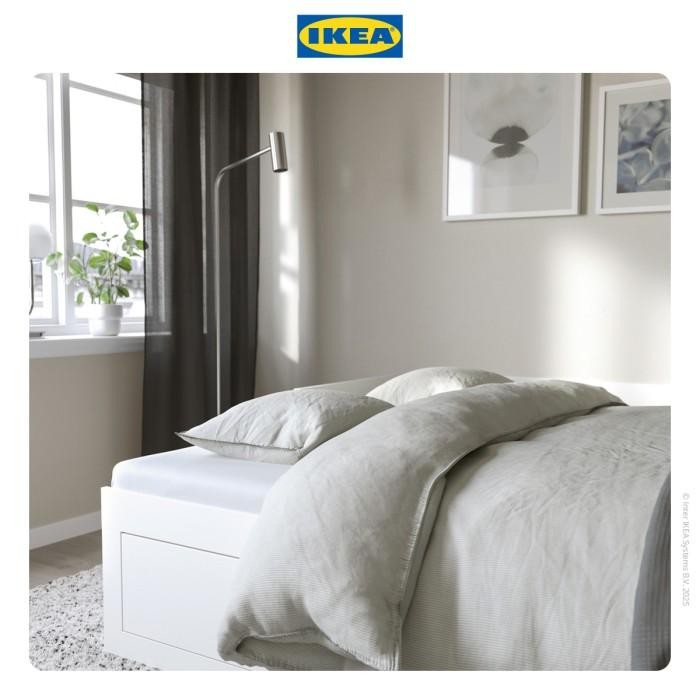 Ikea Brimnes Rangka Tempat Tidur / Dipan Dengan 2 Laci Putih 80X200Cm Original Dan Terpercaya