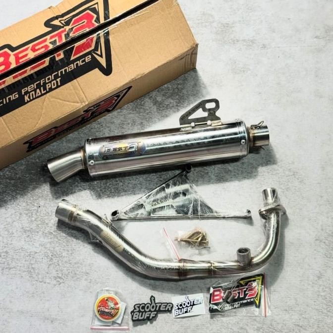 * Knalpot Best3 Sukhoi Titanium Vespa Sprint Primavera S Lx *